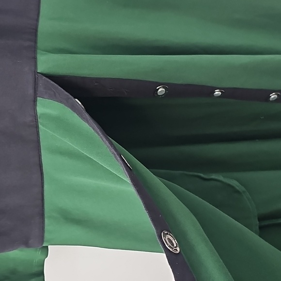 eShakti Forest Green wBlack Trim Cottagecore 50s Retro Fit&Flare Midi Dress - Picture 7 of 16